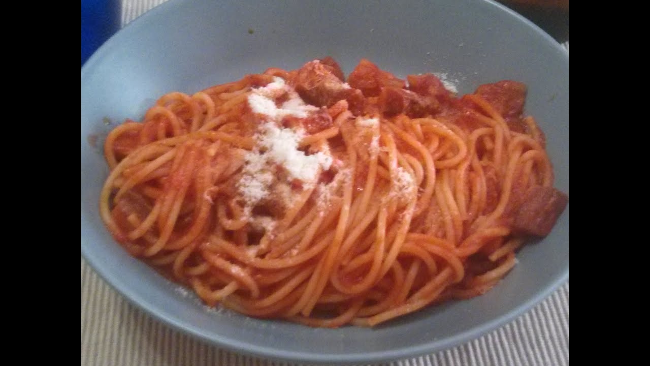 Spaghetti amatriciana ricetta facile e veloce di iMacchia YouTube