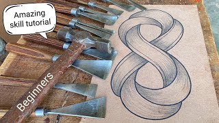 Easy and simple wood carving for beginners // tutorial