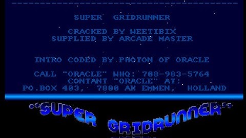 Super Gridrunner by Oracle (1990) - Amiga Cracktro