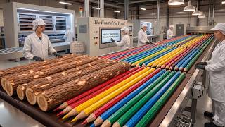 Pencil Manufacturing Process ✏️ | How Millions of Pencils Are Made in Factory | Process Core