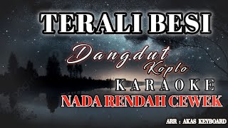 TERALI BESI || NADA RENDAH CEWEK | KARAOKE DANGDUT KOPLO ( Layla karaoke ) 