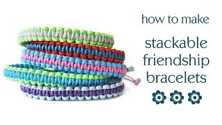 Easy friendship bracelet DIY tutorial - square knot macrame