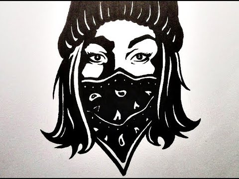 Drawing BANDANA GIRL - YouTube