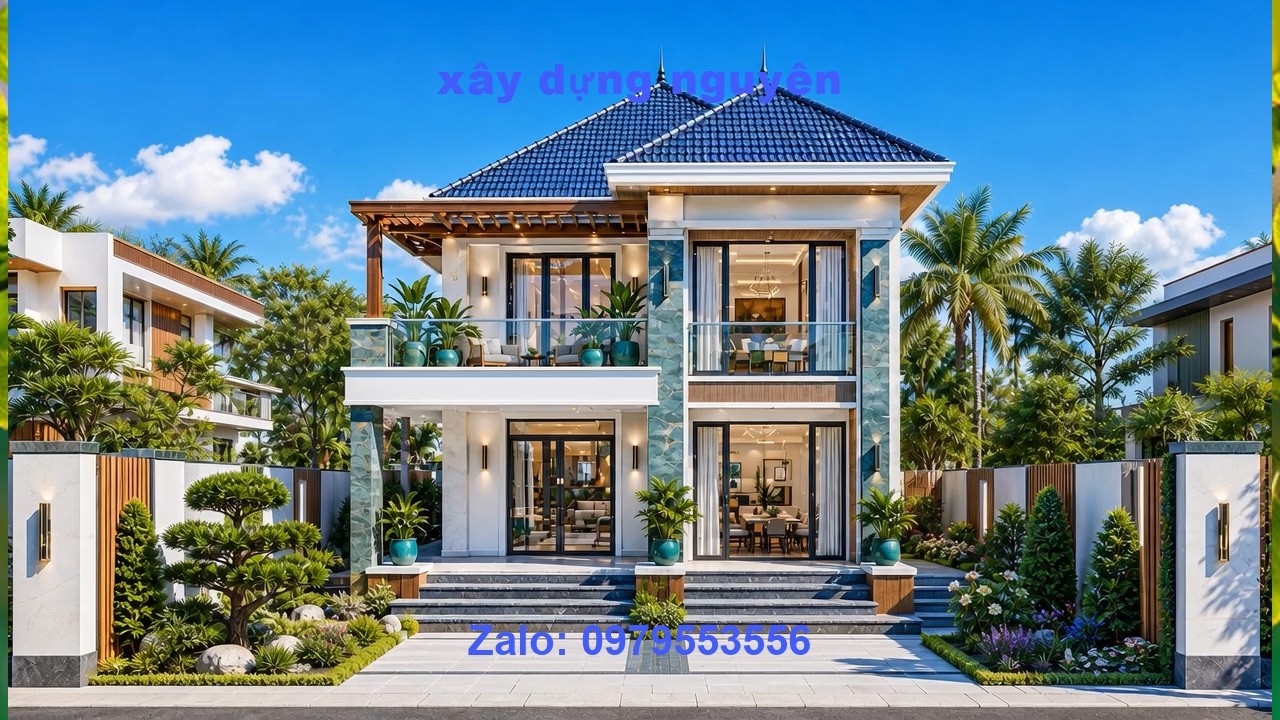 Mẫu Biệt Thự 2 Tầng Mái Nhật Diện Tích 7x18m Thiết Kế 4 Phòng Ngủ #nha2tang #mainhat