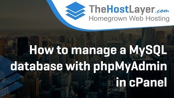 How to manage a MySQL database with phpMyAdmin in cPanel