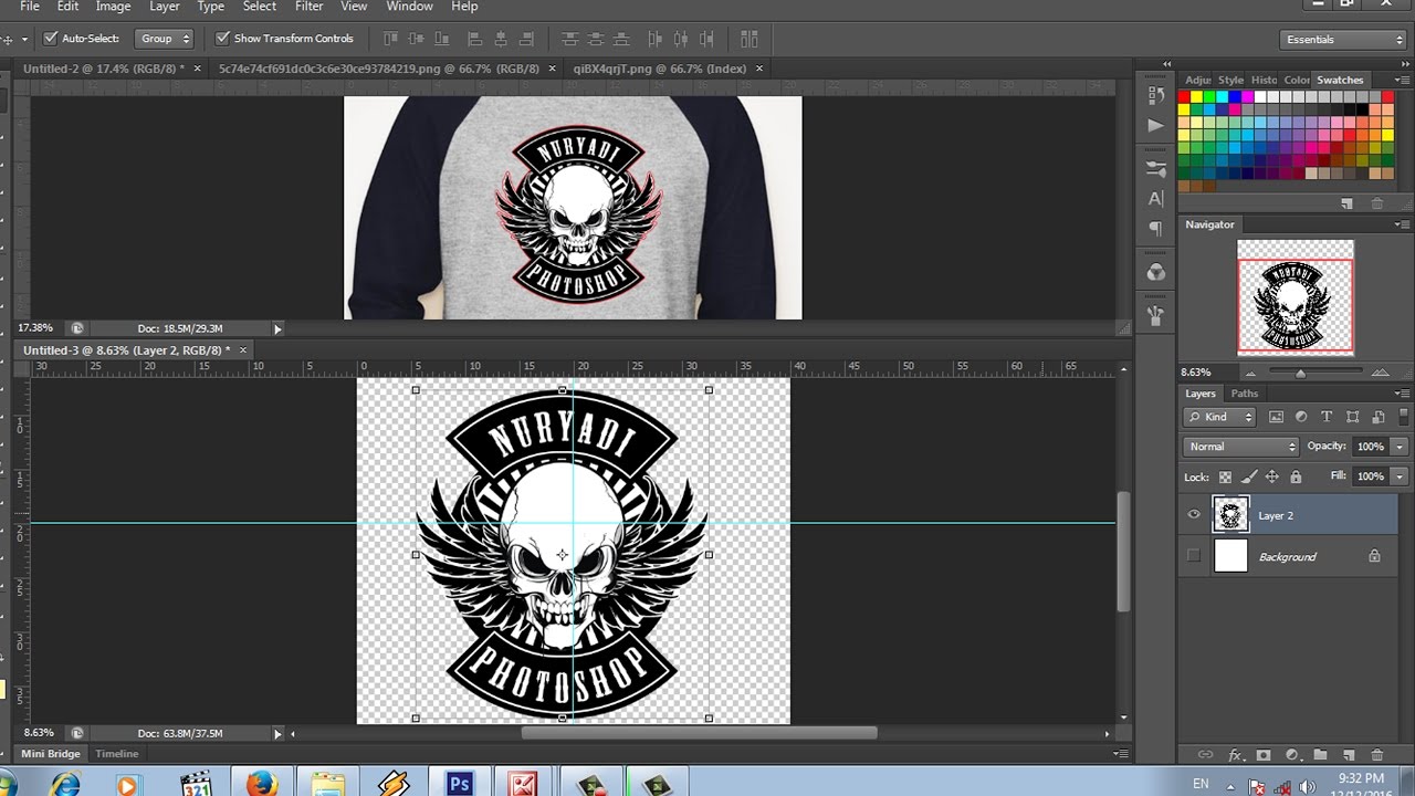 cara desain  logo  kaos komunitas dengan photoshop  YouTube