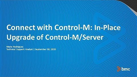 CWCM: Control-M/Server In-Place Upgrade