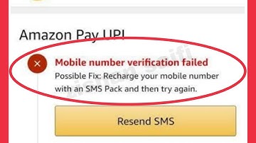 Amazon pay Fix Mobile number verification failed Possible fix: Reacharge your mobile number Problem