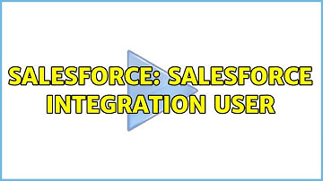 Salesforce: Salesforce Integration User