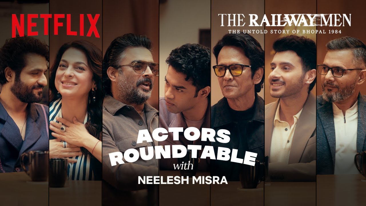 NeeleshMisra meets The Railway Men Cast  R Madhavan Kay Kay Menon Divyenndu Babil Khan