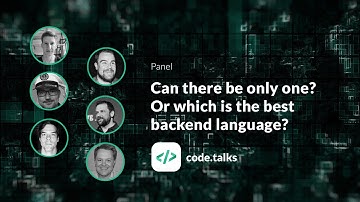 code.talks 2018 Can there be only one? Or which is the best backend language?