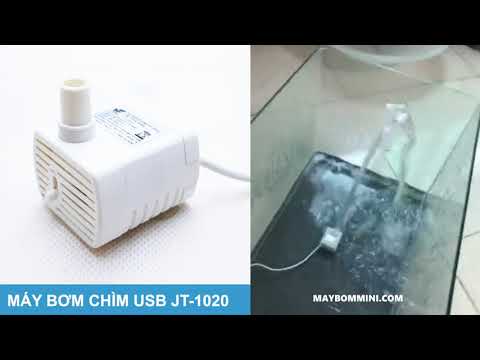 Video Chạy thử máy bơm nước chìm JT-1020 nguồn điện USB - youtube