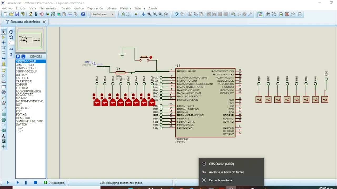 Lectura Escritura de puertos PIC16F887 con las funciones set_tris_x,output_x,input_x en lenguaje CCS