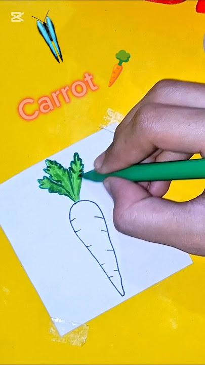 Beautiful Carrot Drawing 🥕 #art #drawing #shorts #viral