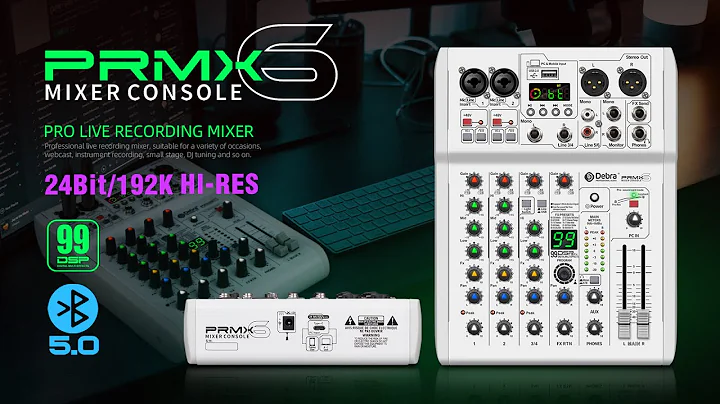 D Debra Audio PRMX-6 Professional Recording Sound Card Audio Interface Mixing Console