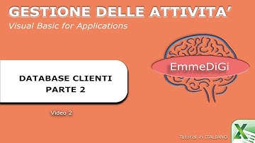 Tutorial Gestione delle Attività - Video 2 - DATABASE CLIENTI parte 2