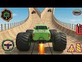 Green Monster Truck Stunts on Mega Ramp Race Extreme Racing 3D 2025 | Android Gameplay | Car Games