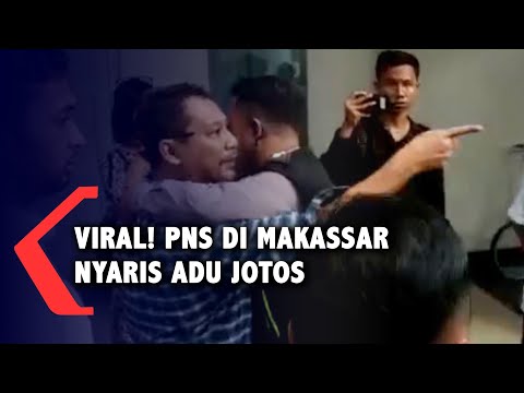 VIRAL! Sesama PNS Hampir Adu Jotos di Makassar