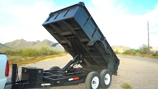 Premium Supply Hydraulic Scissor Hoist & Hydraulic Jack on a 6' x 12' Dump Trailer. by Johnson Trailer Parts 4,952 views 4 years ago 1 minute, 29 seconds