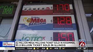 $2 Million Mega Millions ticket sold in Kissimmee