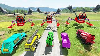 Cars and truck escape from music man in challenge of survival chance with lava pit screenshot 3