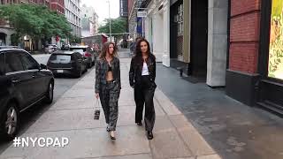 Katie Holmes heads to  Balthazar with her stylist in SoHo