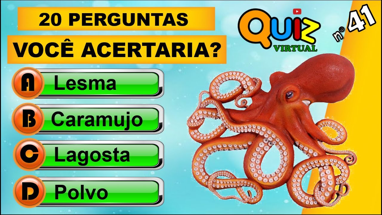 QUIZ VIRTUAL 41  Perguntas de Conhecimentos Gerais Nível Fácil com  respostas comentadas. 