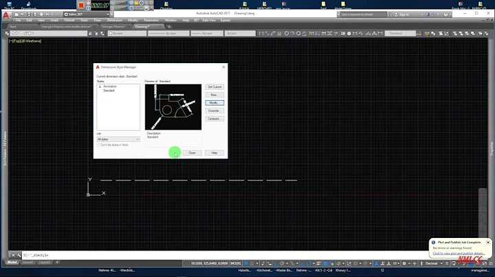 How to change Dimension Style in Autocad