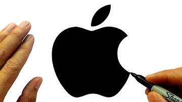 How To Draw Easy Apple Logo Step By Step || Apple Logo Drawing