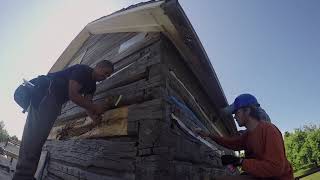 1880 log cabin restoration