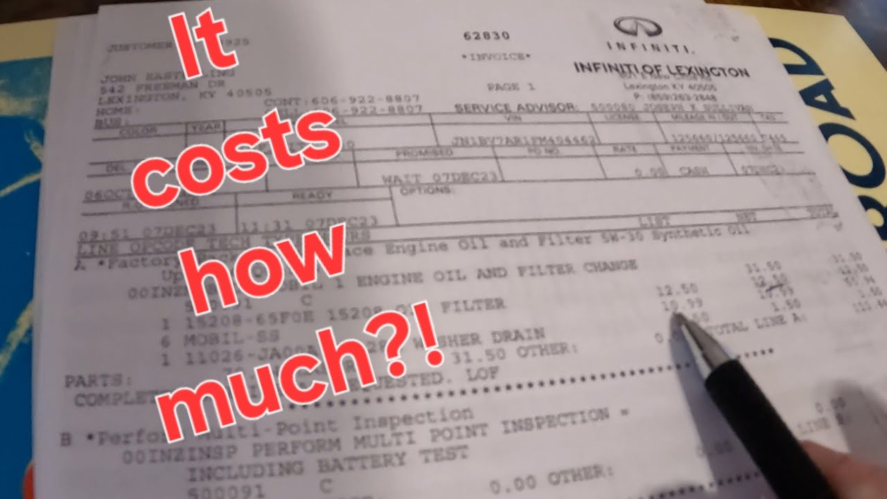 Dealer oil change cost vs DIY cost How much money can you save? YouTube