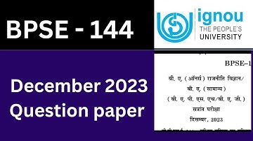 IGNOU BPSE 144 previous year question answer| BPSE 144 important questions