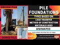 Types of pile foundations || Pile foundation || Bored piles || Cast-in-situ pile construction