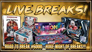 ROAD TO BREAK #6000! | Marvel Neon + KAWS MLB + Chrome F1 + Obsidian FOTL & More! (RGL 5990-5999)