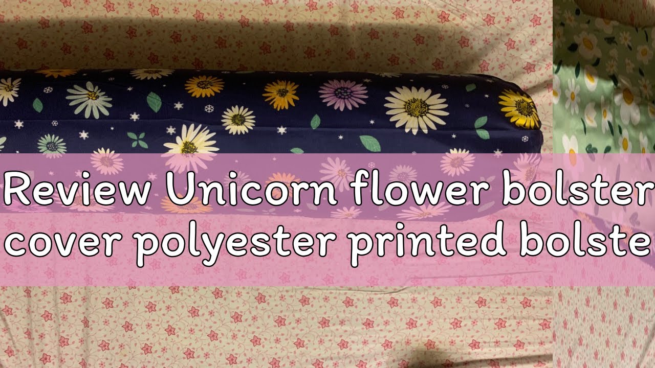 Review Unicorn flower bolster cover polyester printed bolster case long pillowcase