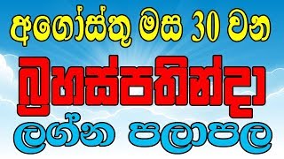 Lagna Palapala August 30Th, 2018 Daily Horoscope Rukshan Jayasekara