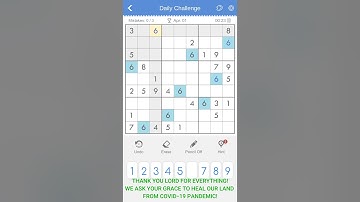 01 APR 2020 - SUDOKU DAILY CHALLENGE