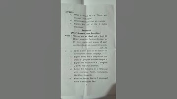 C Programming questions paper 2024 #bca first semester #mgkvp2023 #BCA Coding study #bca