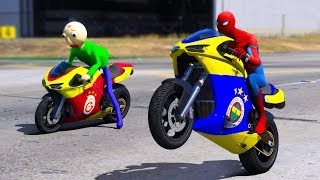 4 Büyükler Yarış Motorları 4 Farklı Parkurda Yarışıyor - GTA 5