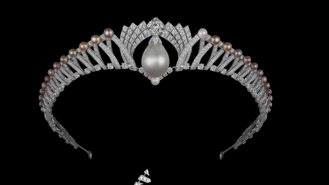 cartier diamond and pearl tiara
