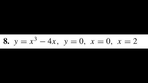 y = x^3 - 4x, y=0, x=0, x=2 sketch the region enclosed by the curves and find its area
