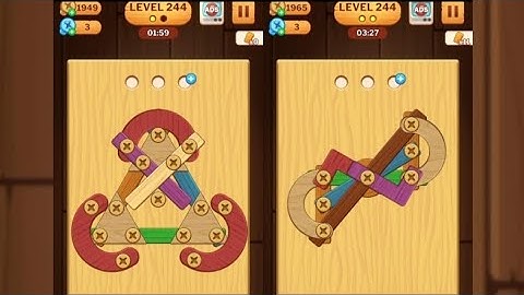 Screw Puzzle: Wood Nut & Bolt - Level 244
