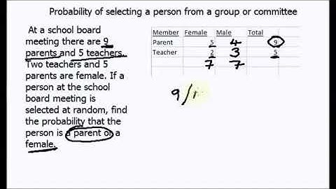 Probability of Selecting a Person From a Group or Committee