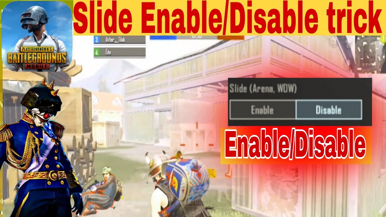 How to enable & disable slide in TDM || bgmi me slide off kaise kare ...
