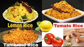 Here i am sharing 3 best rice recipes that you can prepare for lunch
or dinner. even these are very good options kids tiffin box ( box).
all reci...