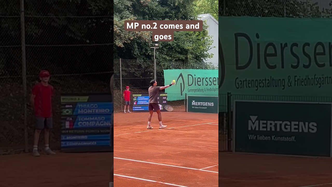 Match point number two comes and goes for Thiago Monteiro in Hagen #atpchallengerhighlights #tennis