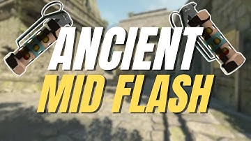 Perfect Mid Flash on Ancient from Spawn | CS2 Lineup Guide