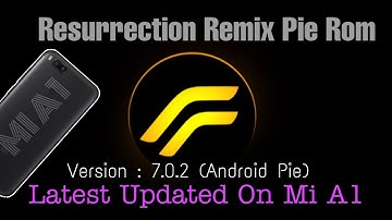 Mi A1 on Resurrection Remix Pie Rom with Latest Version 7.0.2 (android pie) in hindi