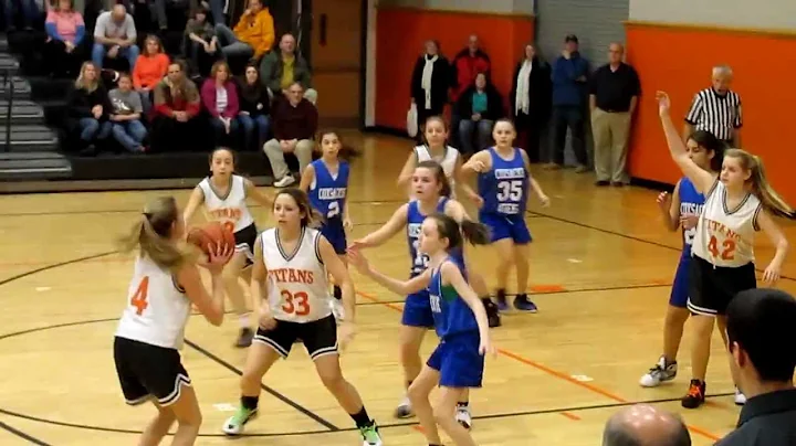 Granddaughter Catie makes a three pointer...