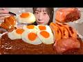 ASMR Buldak Curry Rice【Mukbang/ Eating Sounds】【English subtitles】